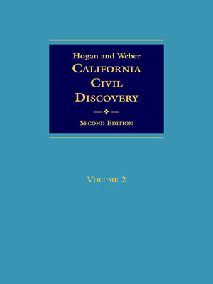 cover image of California Civil Discovery